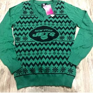 FOCO Christmas Ugly New York Jets Sweater. L